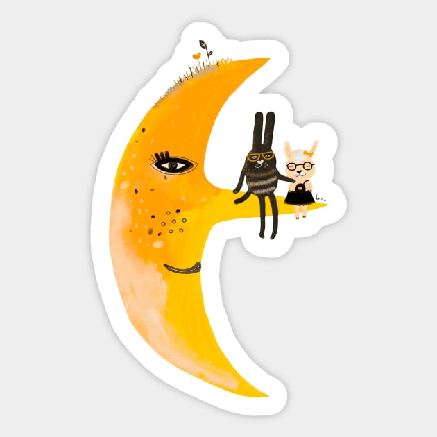 Mr.Moon Sticker by Krize